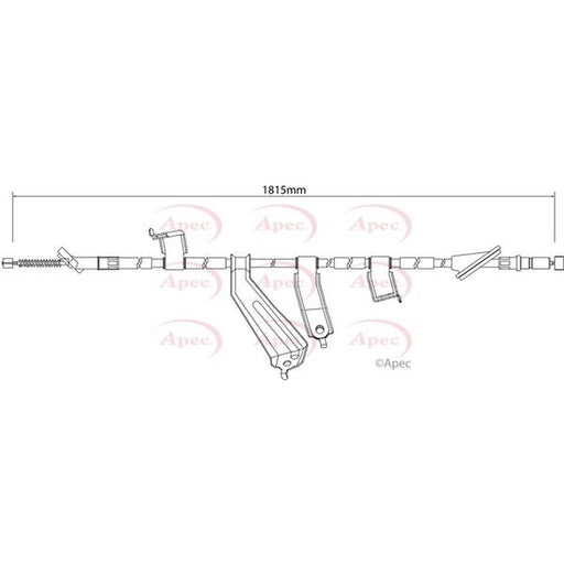 Apec Handbrake Cable Left Rear fits Honda Cr-V III 2006-2012 2.0 2.2