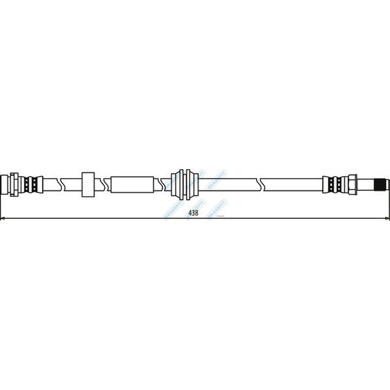 Apec Brake Hydraulic Hose Line Front fits Ford Focus C-Max 2003-2007 1.6 1.8 2.0