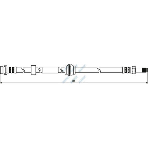 Apec Brake Hydraulic Hose Line Front fits Ford Focus C-Max 2003-2007 1.6 1.8 2.0