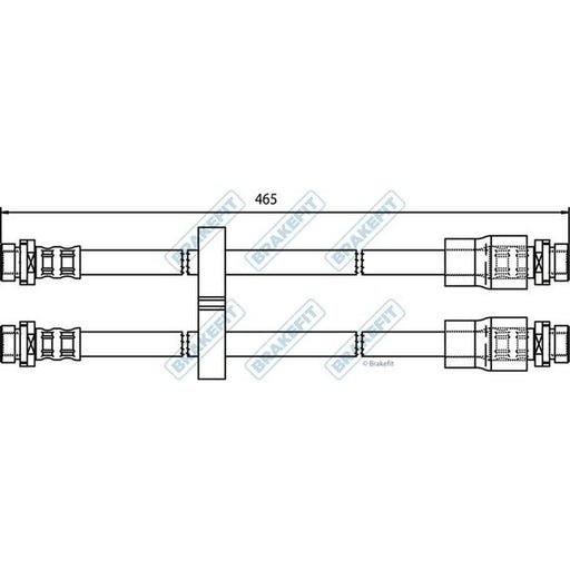 Apec Brake Hydraulic Hose Line Rear fits Fiat Doblo 2001 on 1.2 1.9