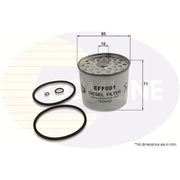 Comline Full Service Kit with Air, Oil, Fuel & Cabin Filters fits Toyota Auris