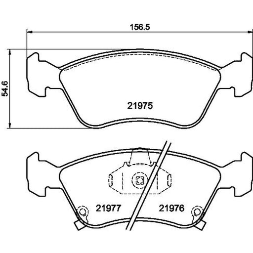 Mintex Front Brake Pad Set fits Toyota Avensis 1997-2003 1.6 1.8 2.0