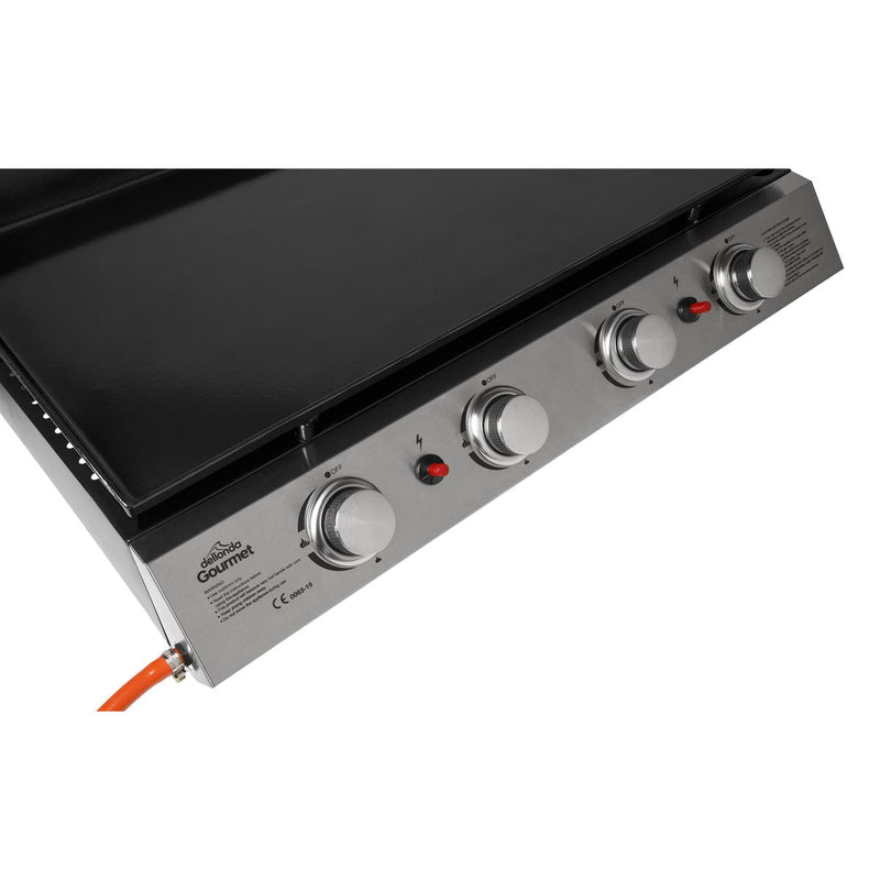 Dellonda 4 Burner 10kW Portable Gas Plancha - Stainless Steel Dellonda - Dynamic Drive