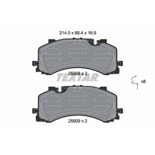 Textar Front Brake Pad Set 2590801