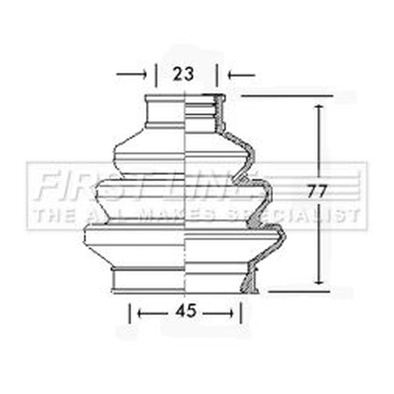 First Line Drive Shaft Bellow Kit Rear Left fits BMW 3 1991-1999