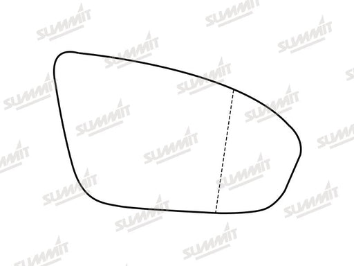 Summit Stick-On Aspheric Mirror Glass fits BMW 5 Series, M5, F10 & F18 13 to 17 RHS Summit - Bars 4 Cars