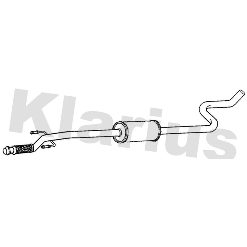 Klarius Box With Centre Pipe Centre fits Peugeot 207 2007-2012 1.6