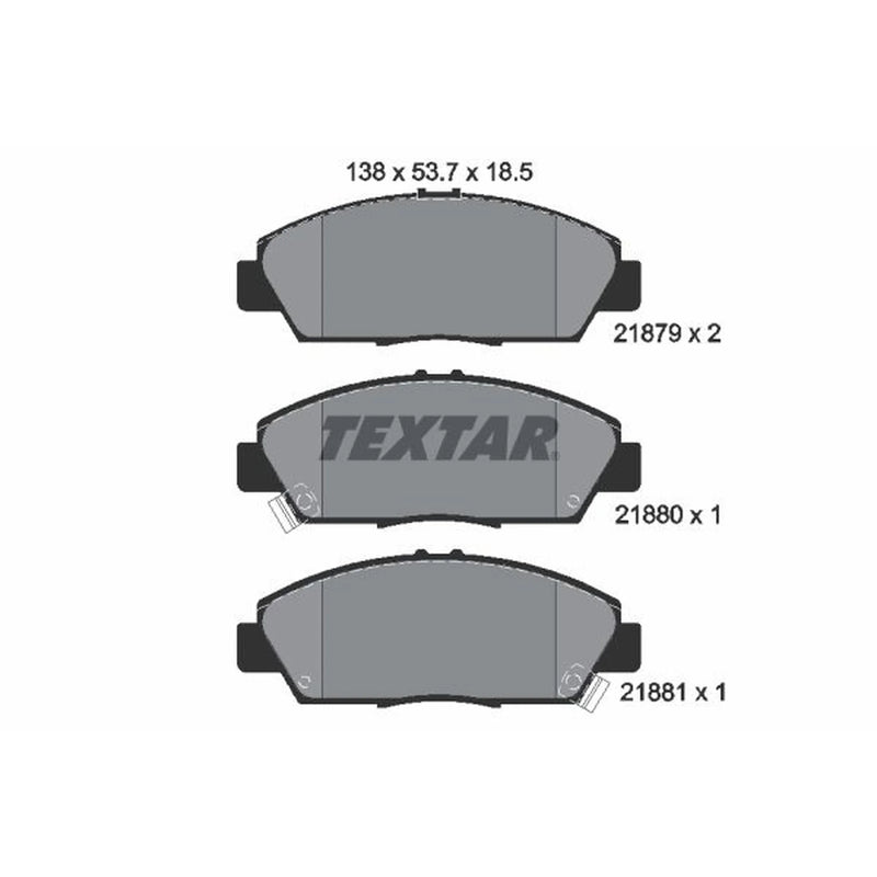 Textar Front Brake Pad Set 2187901