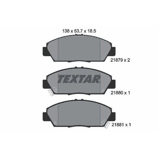 Textar Front Brake Pad Set 2187901