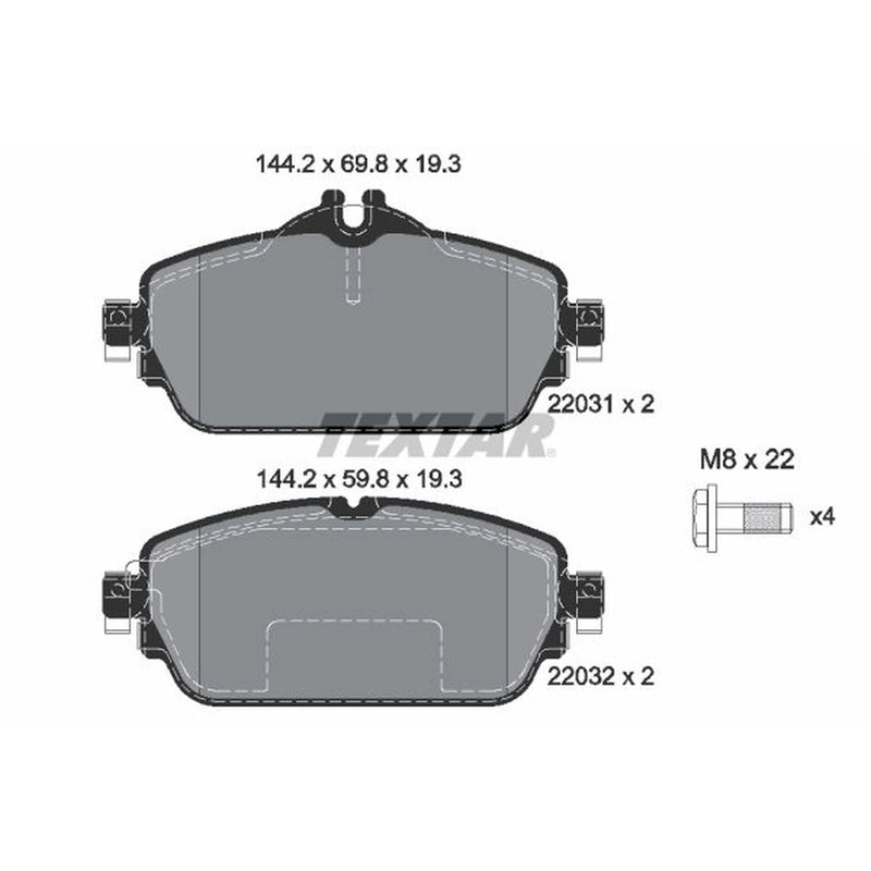 Textar Brake Pad Set 2203102