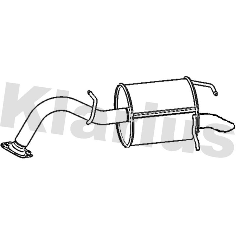 Klarius Box With Tail Pipe Rear fits Toyota Yaris/Vitz 2005-2010 1.3