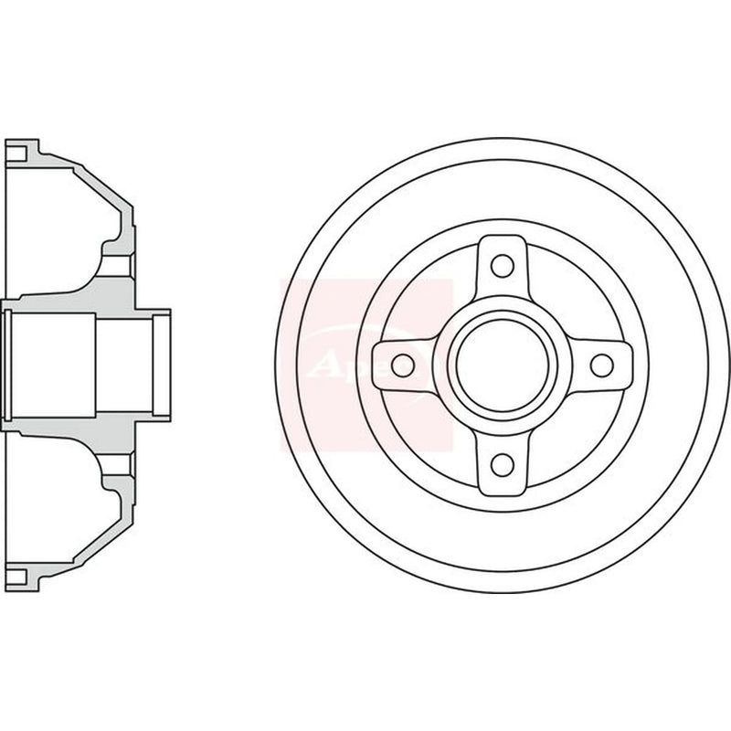 Apec Brake Drum Assembly Rear DRM9926