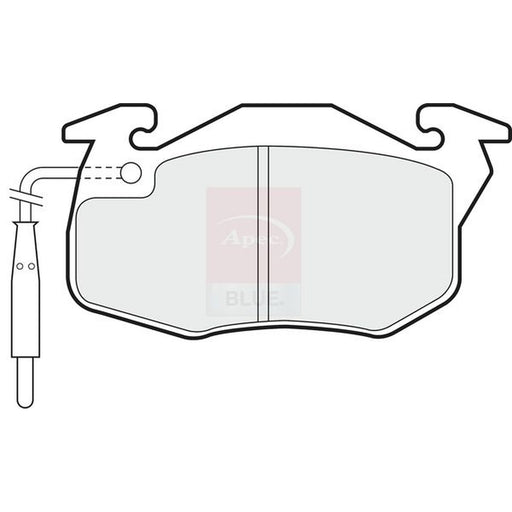 Apec Front Brake Pad Set fits Citroën C15 Box Body/Mpv 1986-2005 1.8 1.9