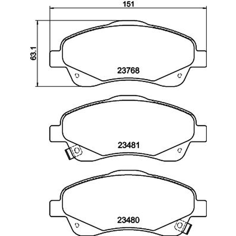 DON Front Brake Discs & Pads fits Toyota Avensis 2003-2008 2.0 2.4