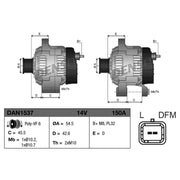 Denso Car Alternator 12V DAN1537
