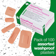 Safety First Aid HypaPlast Assorted Washproof Plasters - Pack of 100 Safety First Aid Group  - Dynamic Drive