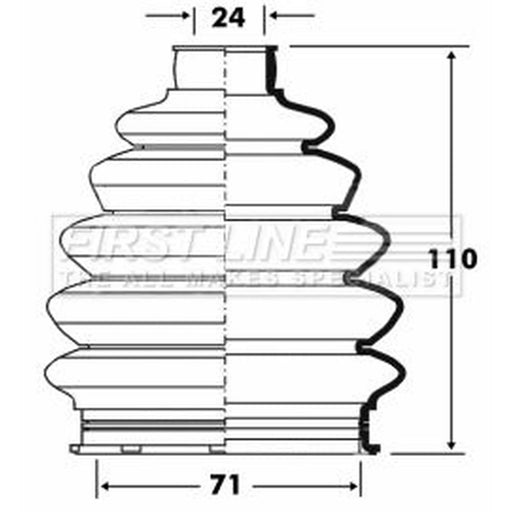 First Line Drive Shaft Bellow Kit Front Left Thermoplast fits Ford Fiesta V