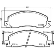 Mintex Front Brake Pad Set fits Opel Arena 1997-2001 1.9 2.5