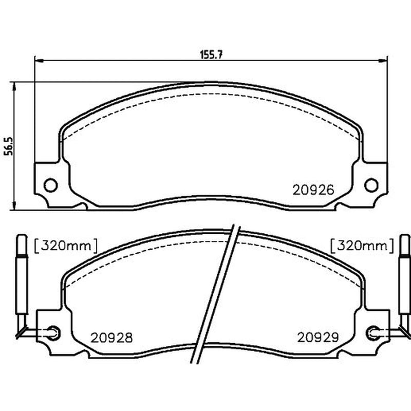 Mintex Front Brake Pad Set fits Opel Arena 1997-2001 1.9 2.5