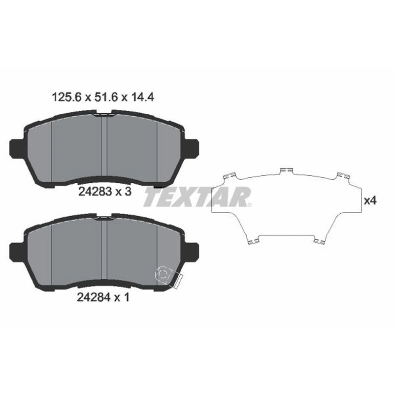Textar Front Brake Pad Set 2428314