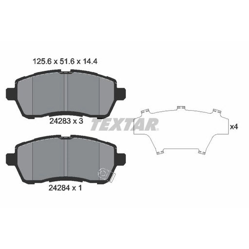 Textar Front Brake Pad Set 2428314