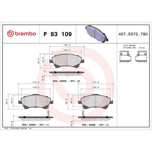 Brembo Front & Rear Brake Discs & Pads fits Toyota Avensis 2015-2018 2.0