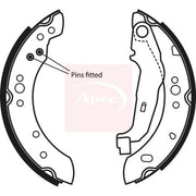 Apec Brake Shoe Set Axle Kit fits Renault Twingo II 2007-2014 1.2