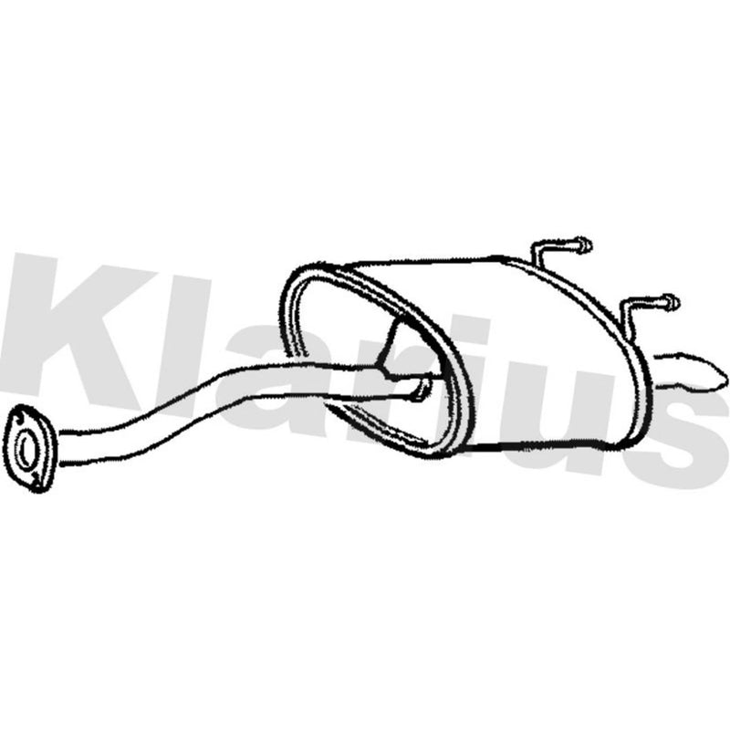Klarius Box With Tail Pipe Rear fits Honda Jazz II 2002-2008 1.2 1.3 1.4