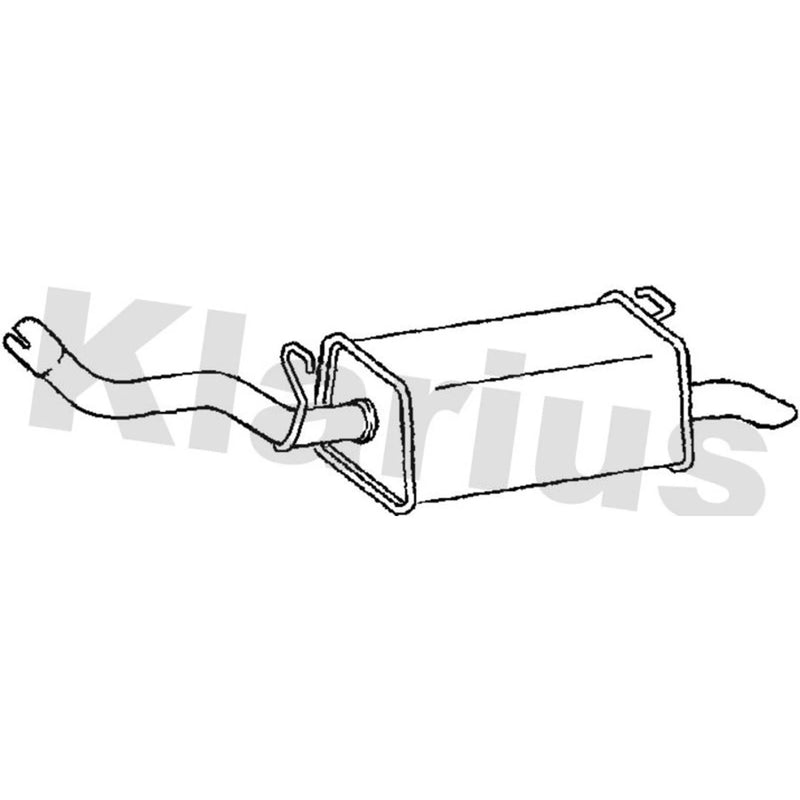 Klarius Box With Tail Pipe (Lh) Left Rear fits Land Rover Range Rover 1994-2002