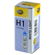 Hella Bulb H1 12V 55W P14.5S White 4200K 8GH fits Abarth 500 2008 on 1.4