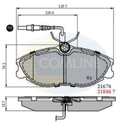 Comline Front Brake Discs & Pads fits Peugeot 406 1999-2004 2.0