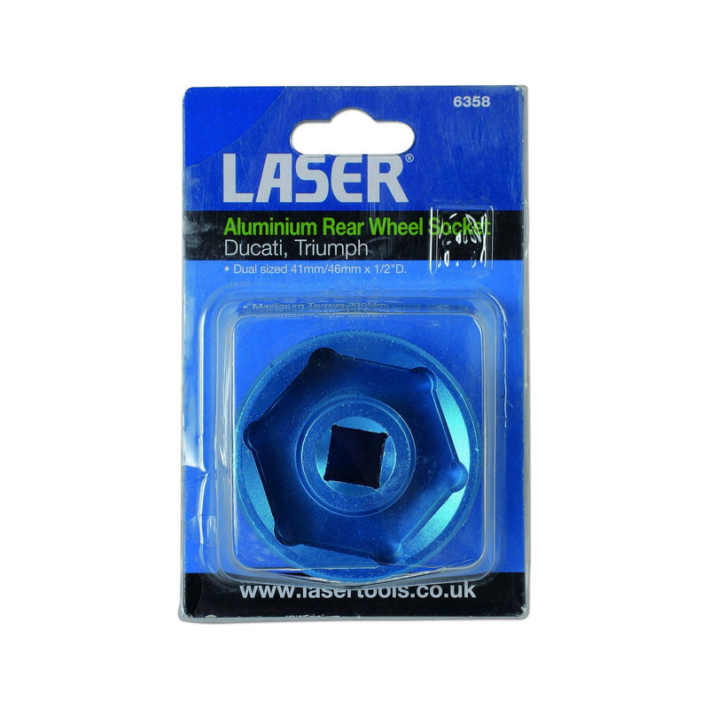 Laser Aluminium Rear Wheel Socket 1/2"D 41mm, 46mm 6358 Laser - Dynamic Drive