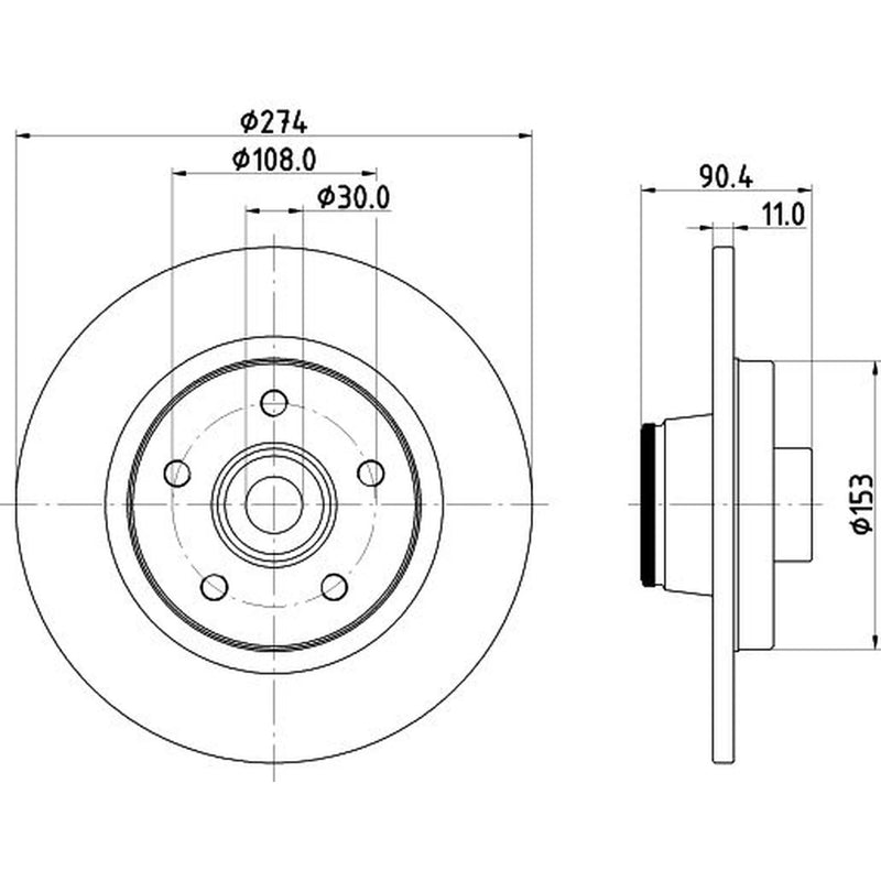 Mintex Rear Brake Discs MDC2614-x2