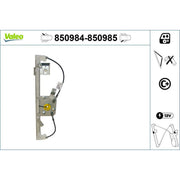 Valeo Electric Window Regulator Lifter Right Rear 850985