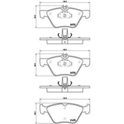 Brembo 4 x Front Brake Pad Set fits Mercedes-Benz E-Class 2003-2008