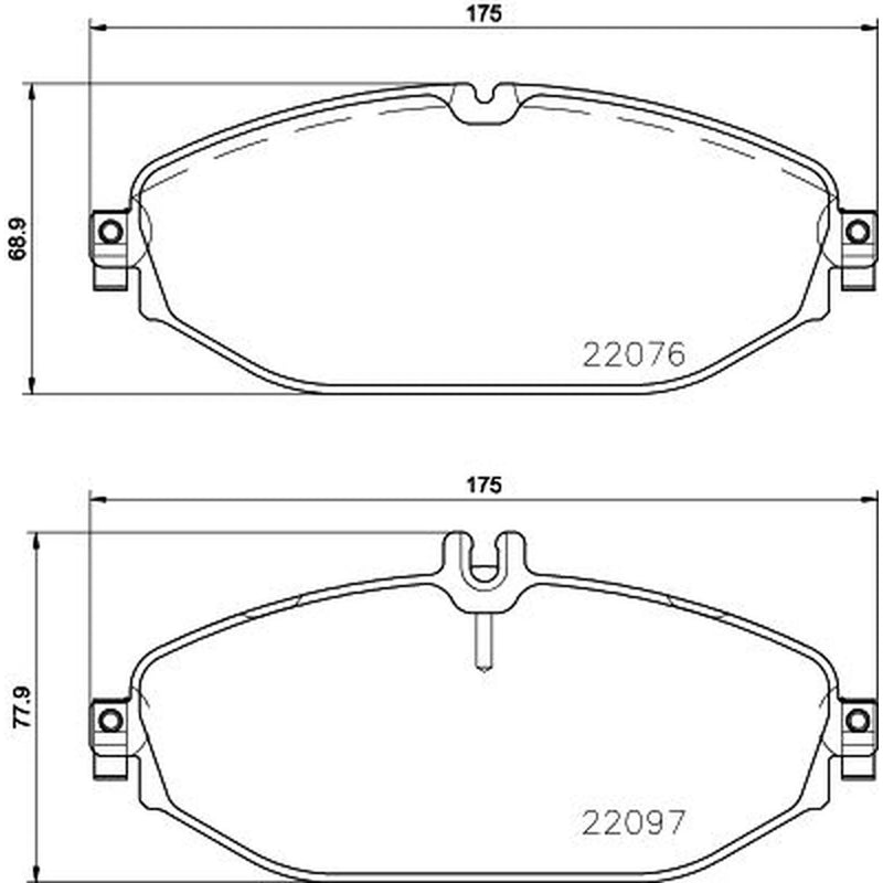 DON Front Brake Pad Set fits Mercedes-Benz C-Class 2014-2023