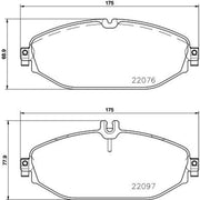 Mintex Front Brake Pad Set fits Mercedes-Benz C-Class 2014-2023
