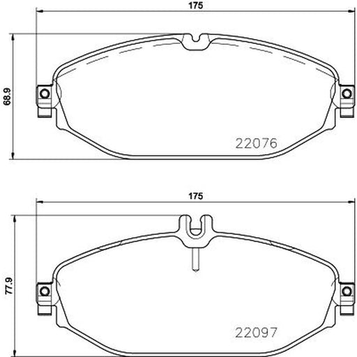 DON Front Brake Pad Set fits Mercedes-Benz C-Class 2014-2023