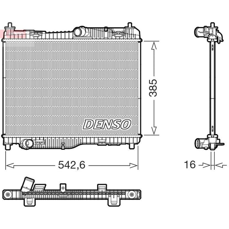 Denso Engine Radiator fits Ford Ecosport 2013 on 1.0