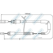 Apec Handbrake Cable Left Rear BBC3189