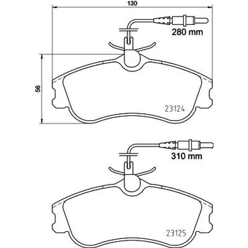 Mintex Front Brake Pad Set fits Citroën Berlingo / Berlingo First 1996-2011