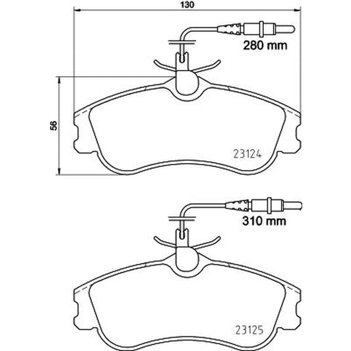 Mintex Front Brake Pad Set fits Citroën Berlingo / Berlingo First 1996-2011