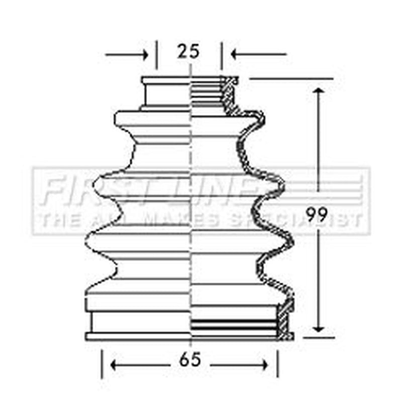 First Line Drive Shaft Bellow Kit Front Left fits Toyota Camry 1991-2001 3.0