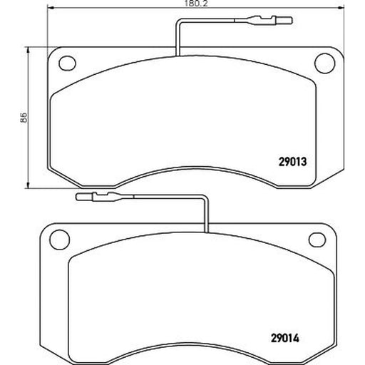 DON Front Brake Pad Set fits Renault Trucks Midliner 1982-2000