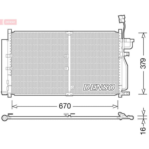 Denso Air Conditioning Condenser fits Chevrolet Captiva 2006-2009 2.0