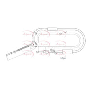 Apec Handbrake Cable Front fits Mercedes-Benz A-Class 2004-2012