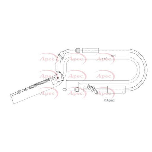 Apec Handbrake Cable Front fits Mercedes-Benz A-Class 2004-2012