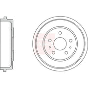 Apec Brake Drum Assembly Rear fits Ford Focus II 2004-2012 1.4 1.6 1.8