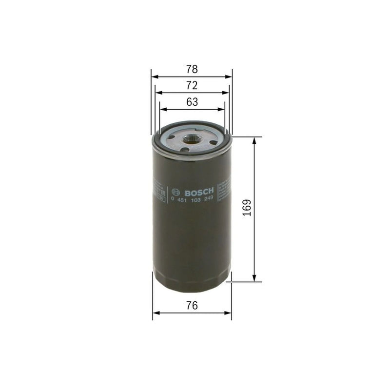 Bosch Engine Oil Filter fits Audi 80 B4 1991-1996 1.9