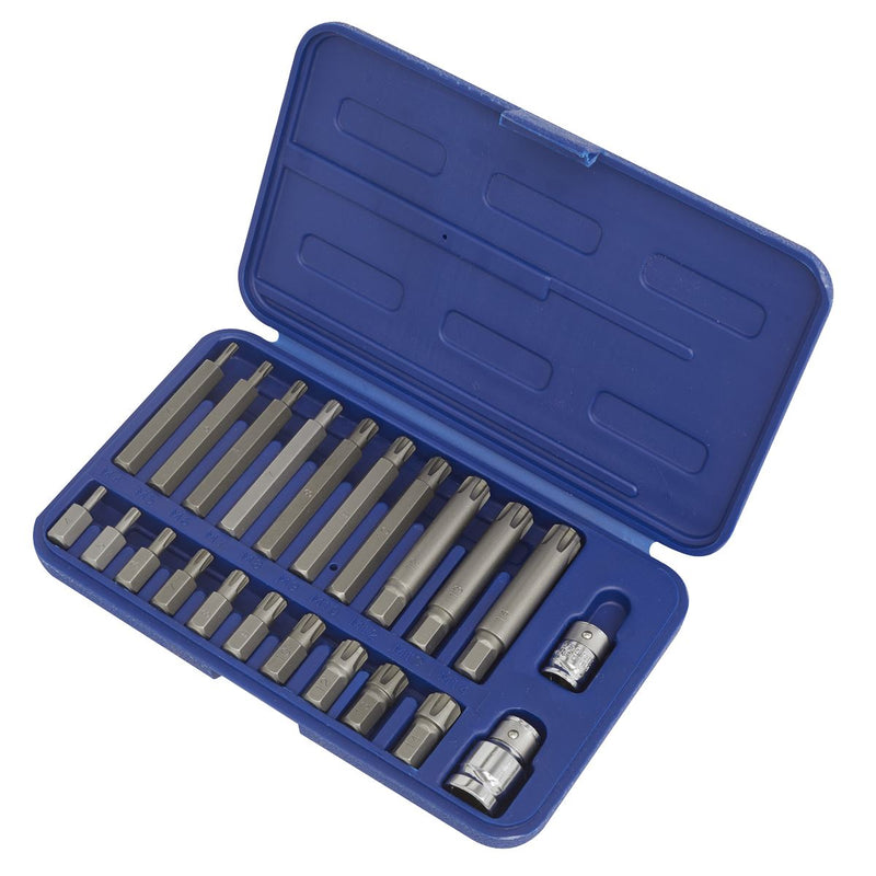 Sealey Ribe Bit Set 22pc 3/8" & 1/2"Sq Drive SX105 Sealey - Dynamic Drive